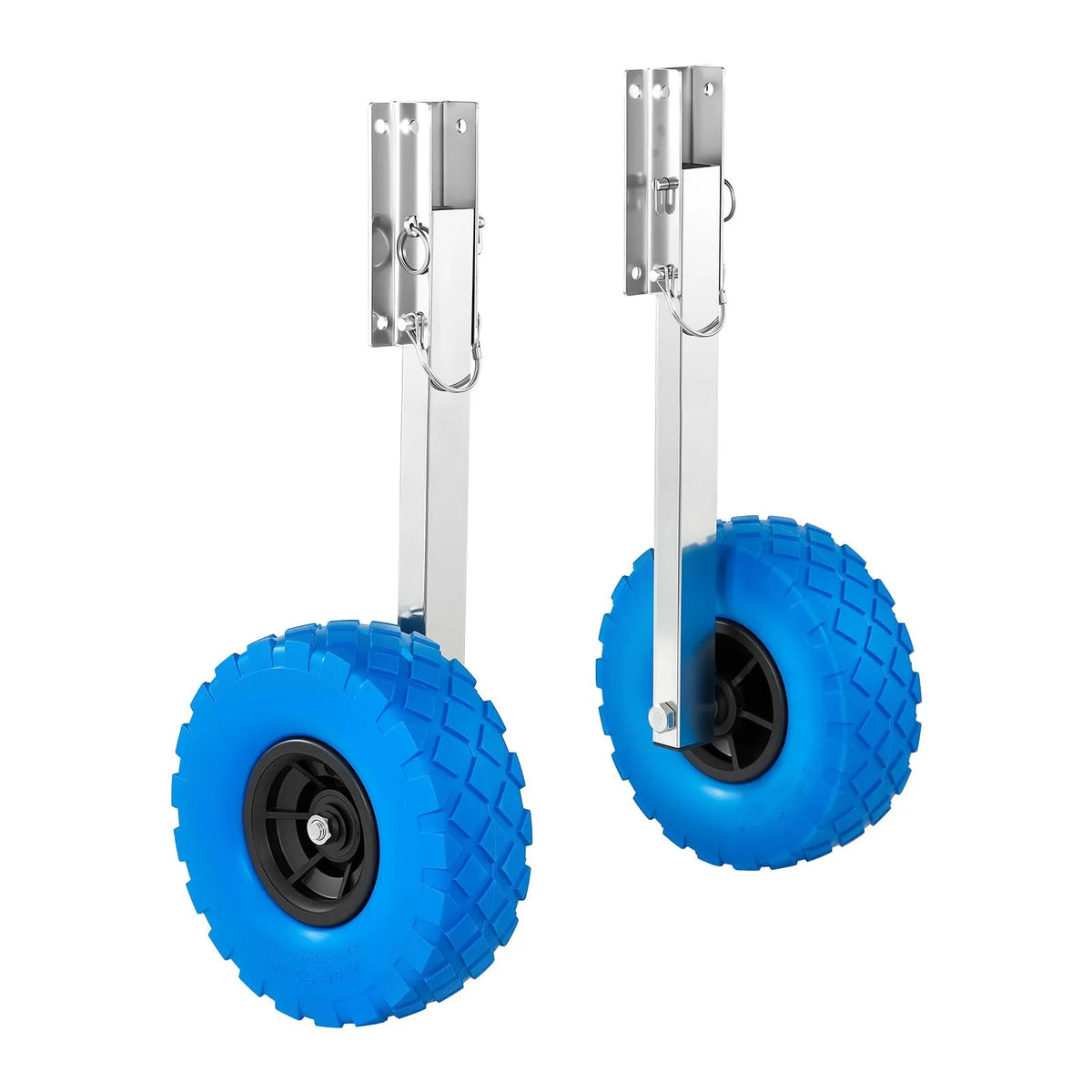 VEVORi paadiveorattad 260 mm, kuni 136,1 kg, roostevabast terasest veorattad kõvade PVC-rehvidega, kokkupandavad, 4 kiirfikseerimistapiga, täispuhutavatele paatidele kuni 4 m