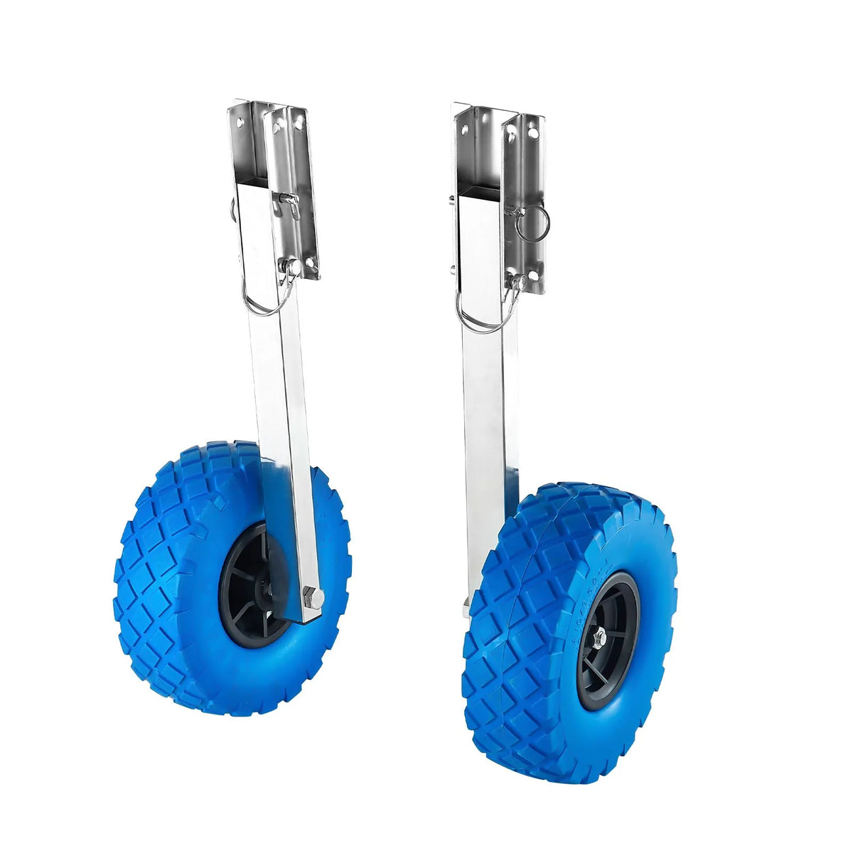 VEVORi paadiveorattad 260 mm, kuni 136,1 kg, roostevabast terasest veorattad kõvade PVC-rehvidega, kokkupandavad, 4 kiirfikseerimistapiga, täispuhutavatele paatidele kuni 4 m