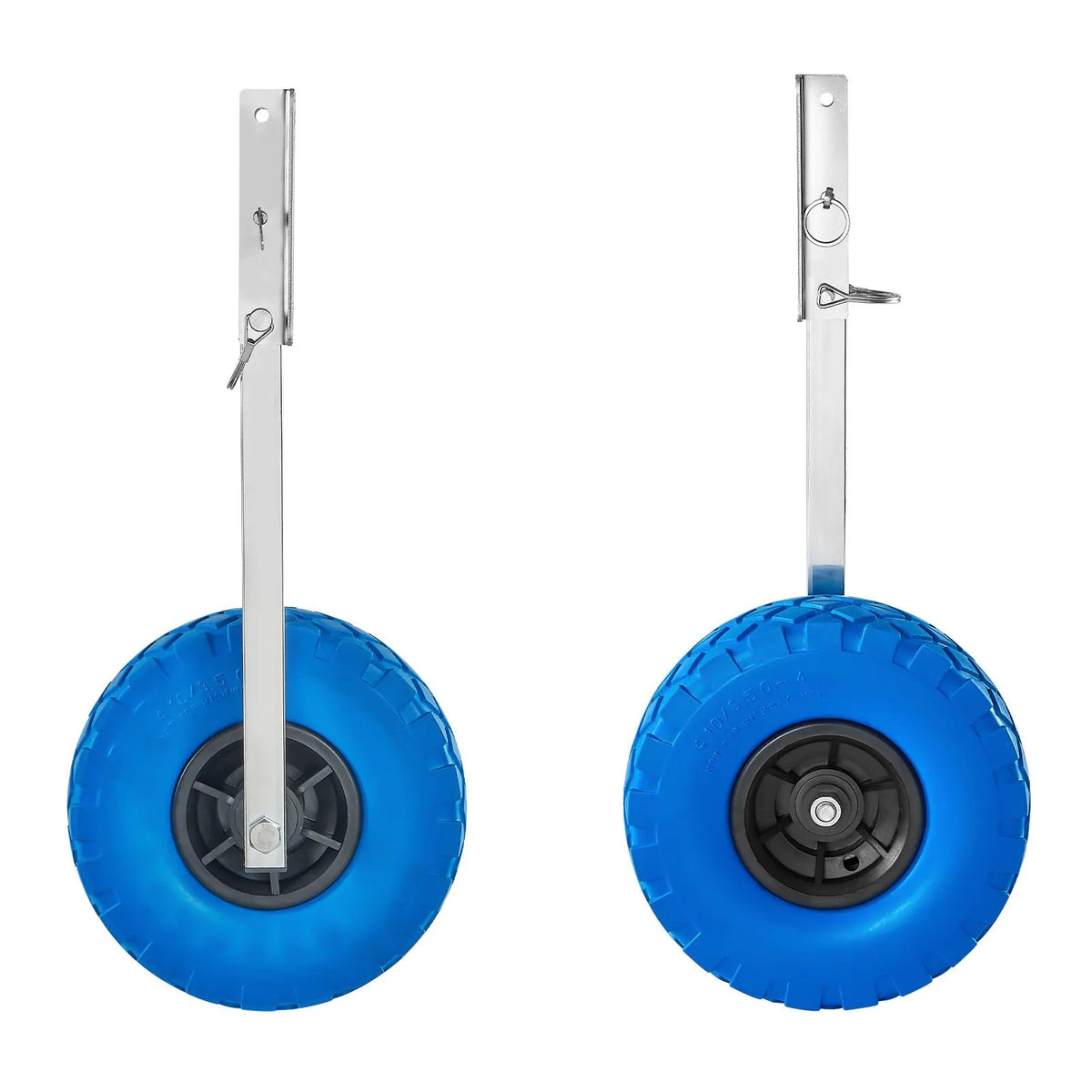 VEVORi paadiveorattad 260 mm, kuni 136,1 kg, roostevabast terasest veorattad kõvade PVC-rehvidega, kokkupandavad, 4 kiirfikseerimistapiga, täispuhutavatele paatidele kuni 4 m