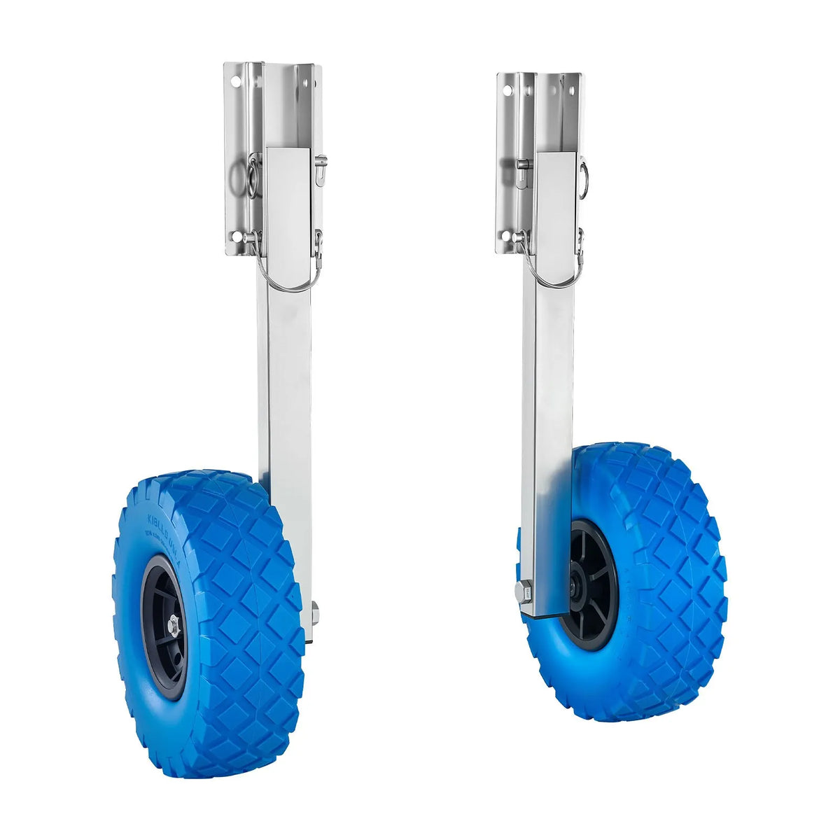 VEVORi paadiveorattad 260 mm, kuni 136,1 kg, roostevabast terasest veorattad kõvade PVC-rehvidega, kokkupandavad, 4 kiirfikseerimistapiga, täispuhutavatele paatidele kuni 4 m