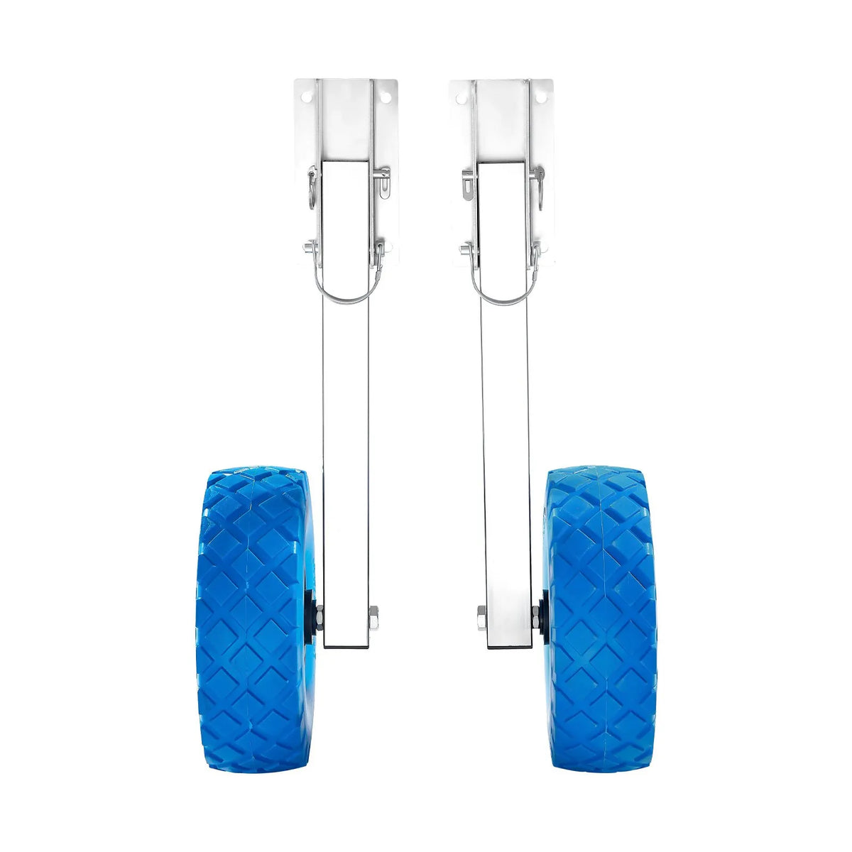 VEVORi paadiveorattad 260 mm, kuni 136,1 kg, roostevabast terasest veorattad kõvade PVC-rehvidega, kokkupandavad, 4 kiirfikseerimistapiga, täispuhutavatele paatidele kuni 4 m