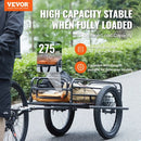 VEVOR salokāma velosipēda kravas piekabe, 124,7 kg, 50,8 cm riteņi