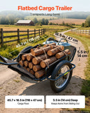 VEVOR velosipēda kravas piekabe, 145 kg, 406 mm riteņi, bezceļiem