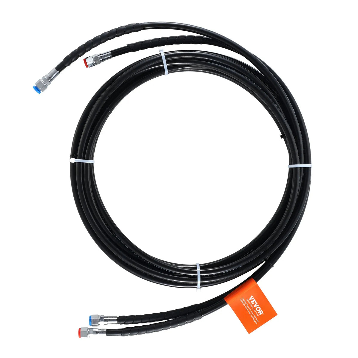 VEVOR Outboard Engine Hydraulic Hose Kit, 6.1 m Hydraulic Steering Hose, 2 pcs TPEE Hydraulic Hoses Leak-Free, for Boat Hydraulic Outboard Engine Steering Systems up to 300 HP