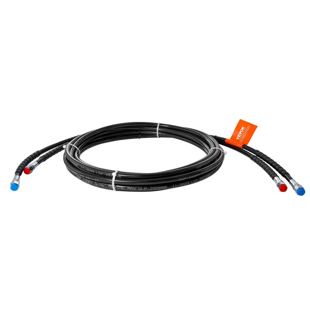 VEVOR Outboard Engine Hydraulic Hose Kit, 6.1 m Hydraulic Steering Hose, 2 pcs TPEE Hydraulic Hoses Leak-Free, for Boat Hydraulic Outboard Engine Steering Systems up to 300 HP