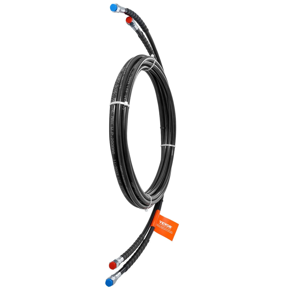 VEVOR Outboard Engine Hydraulic Hose Kit, 6.1 m Hydraulic Steering Hose, 2 pcs TPEE Hydraulic Hoses Leak-Free, for Boat Hydraulic Outboard Engine Steering Systems up to 300 HP