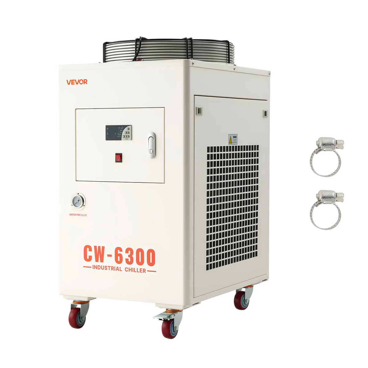 VEVOR Industrial Water Chiller with Compressor 8000 W, 40 l Tank, 70 l/min, for CO₂ Laser Tubes