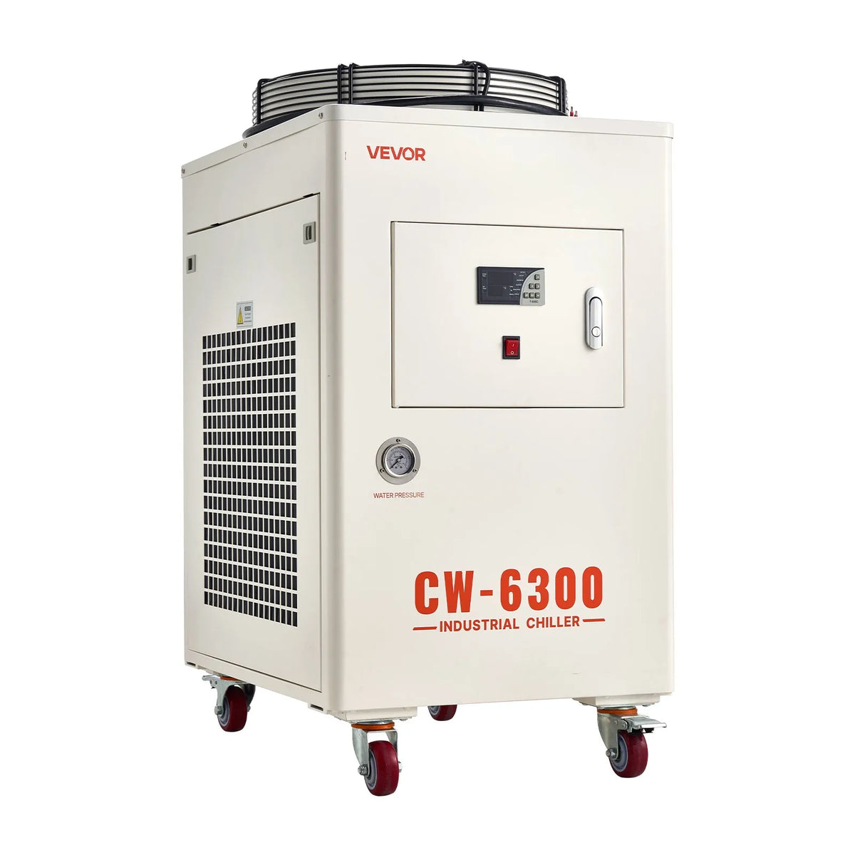 VEVOR Industrial Water Chiller with Compressor 8000 W, 40 l Tank, 70 l/min, for CO₂ Laser Tubes