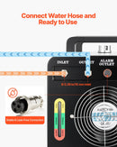 VEVOR industriālais ūdens dzesētājs, 1600 W, industriāla ūdens dzesēšanas sistēma ar kompresoru, maksimālais plūsmas ātrums 16 l/min, 7 l tvertnes ietilpība, lāzera dzesētājs CO₂ lāzera cauruļu gravēšanas un griešanas iekārtām