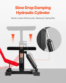 Motocikla hidrauliskais pacēlājs ar regulējamu augstumu 250-465 mm, celtspēja 545 kg, piemērots krosa motociklu apkopei un remontam