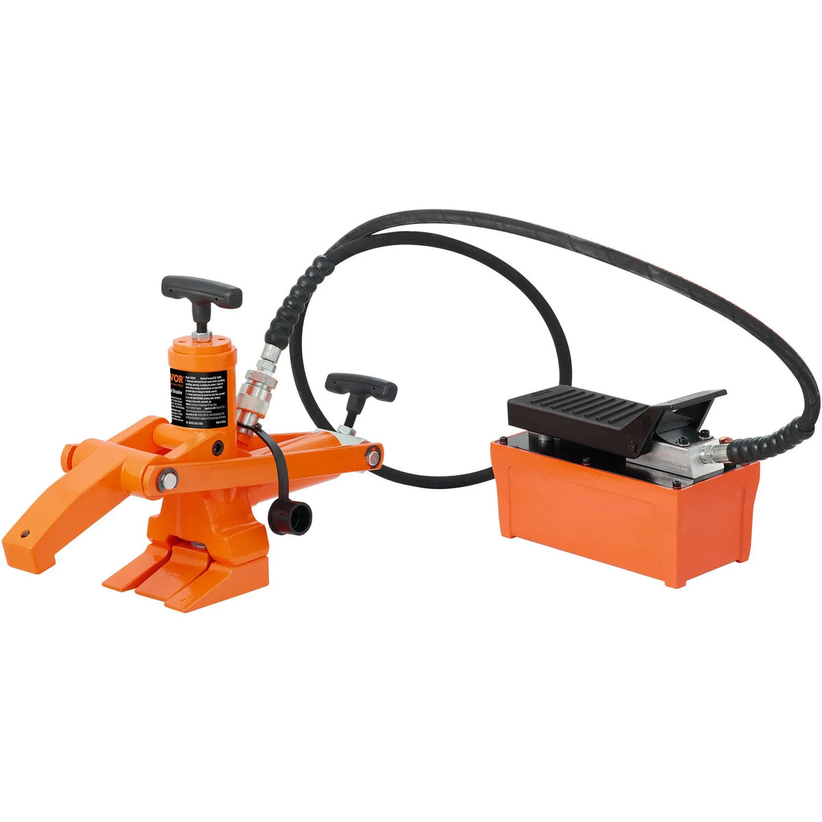 VEVOR Hydraulic Tyre Bead Breaker 690 bar with Foot Pump for Tractors and Trucks