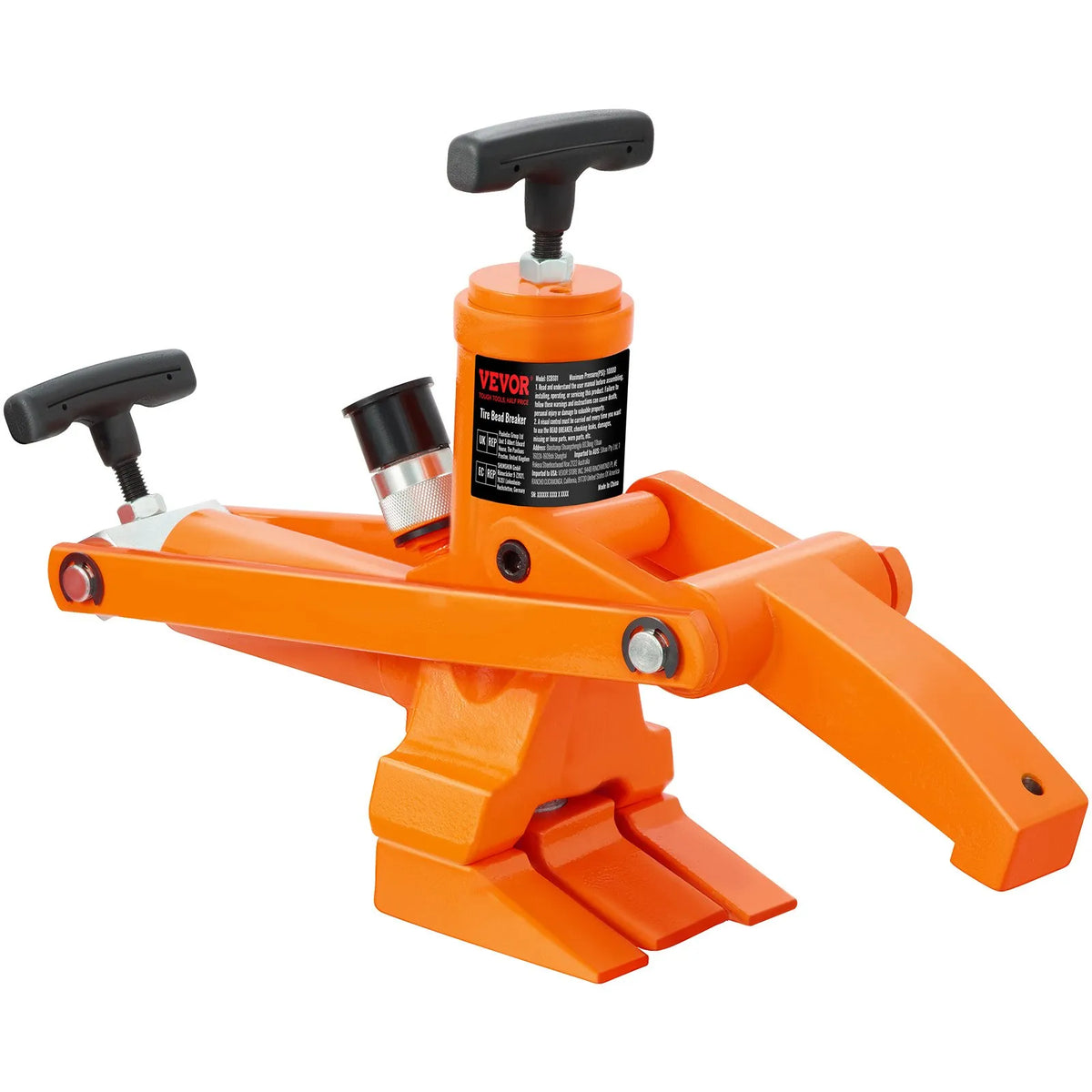 VEVOR Hydraulic Tyre Bead Breaker 690 bar with Foot Pump for Tractors and Trucks
