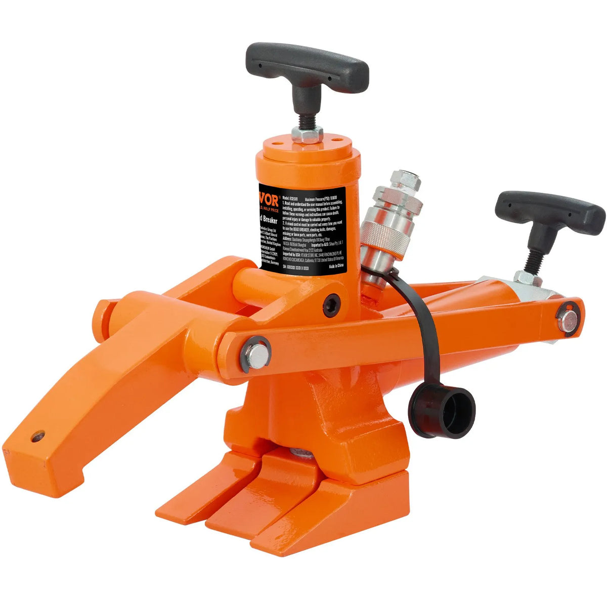 VEVOR Hydraulic Tyre Bead Breaker 690 bar with Foot Pump for Tractors and Trucks