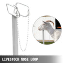 VEVOR lopkopības kopšanas stends 130 × 58 cm ar taisno galvas fiksatoru, metāla stends kazu un aitu cirpšanai un apkopei