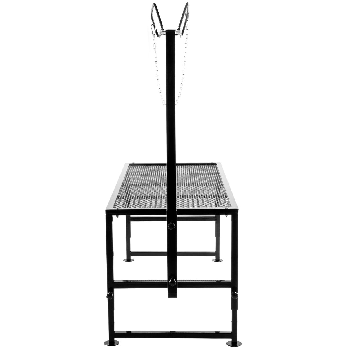 VEVOR kazu un aitu kopšanas stends ar taisno galvas fiksatoru un metāla rāmi, 130 × 58 cm