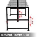 VEVOR lopkopības kopšanas stends 130 × 58 cm ar taisno galvas fiksatoru, metāla rāmis kazu un aitu cirpšanai un kopšanai