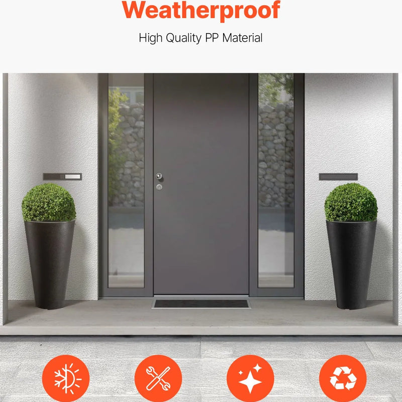 Augsti stādītāji, komplekts ar 2 apaļiem konusveida stādītājiem, 61 cm, piemēroti āra un iekštelpu lietošanai