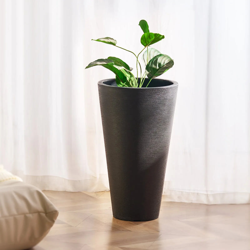 Augsti stādītāji, komplekts ar 2 apaļiem konusveida stādītājiem, 61 cm, piemēroti āra un iekštelpu lietošanai