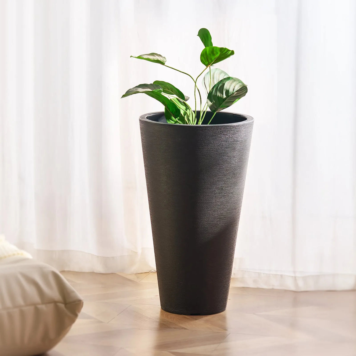Augsti stādītāji, komplekts ar 2 apaļiem konusveida stādītājiem, 61 cm, piemēroti āra un iekštelpu lietošanai