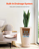 Augsti stādītāji, komplekts ar 2 apaļiem konusveida stādītājiem, 53 cm, piemēroti āra un iekštelpu lietošanai