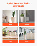 Augsti stādītāji, komplekts ar 2 apaļiem konusveida stādītājiem, 53 cm, piemēroti āra un iekštelpu lietošanai