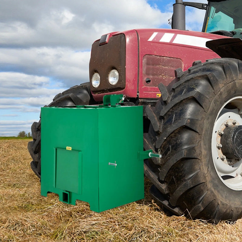 3 punktu balasta kaste, kravnesība 363 kg, standarta 50 mm sakabes uztvērējs, traktora balasta kaste ar 0,14 m³ tilpumu, izgatavota no izturīga tērauda, piemērota 1. kategorijas traktoru uzkabēm, zaļa