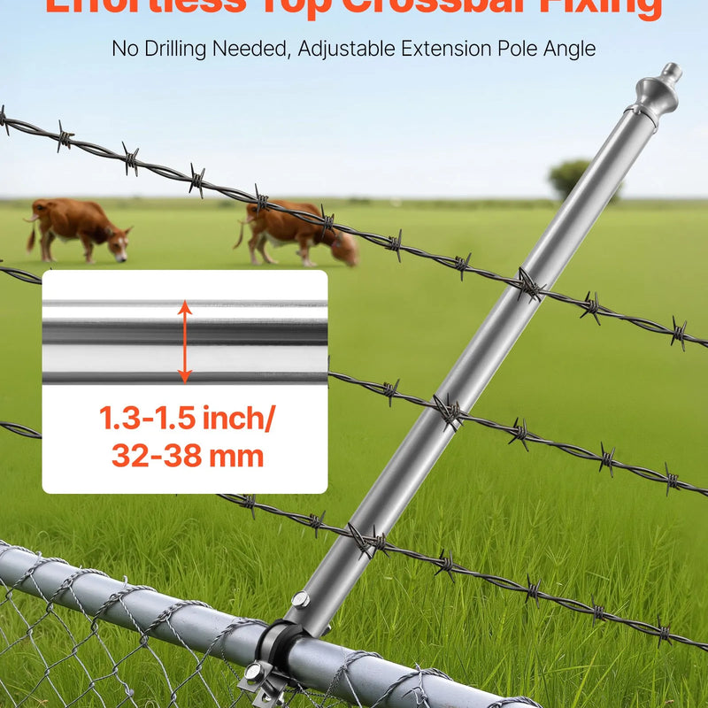 Posmu žoga pagarinātāji, 18 gab., 69,5 cm, augšējai sliedei 33-38 mm, U veida kronšteins