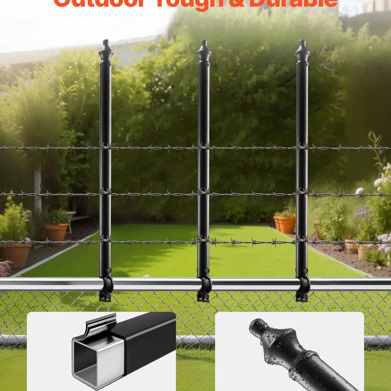 Posmu žoga pagarinātāji, 9 gab., 69,5 cm, augšējai sliedei 33-38 mm, U veida kronšteins