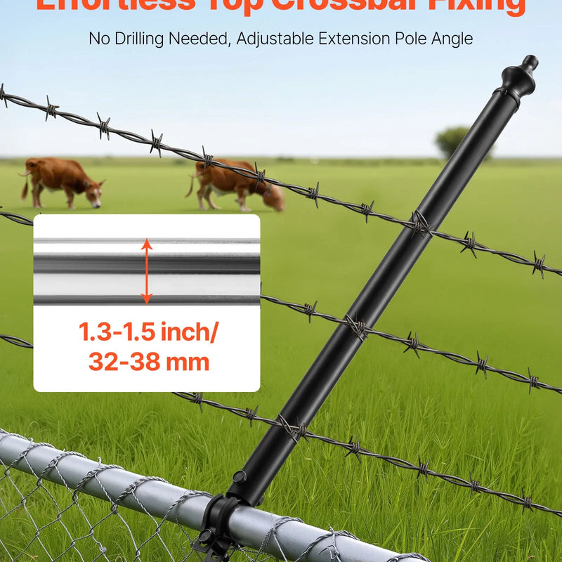 Posmu žoga pagarinātāji, 9 gab., 69,5 cm, augšējai sliedei 33-38 mm, U veida kronšteins