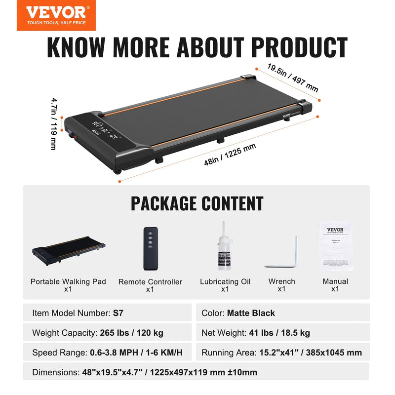 Staigāšanas trenažieris lietošanai zem galda - mājai un birojam iešanai un skriešanai