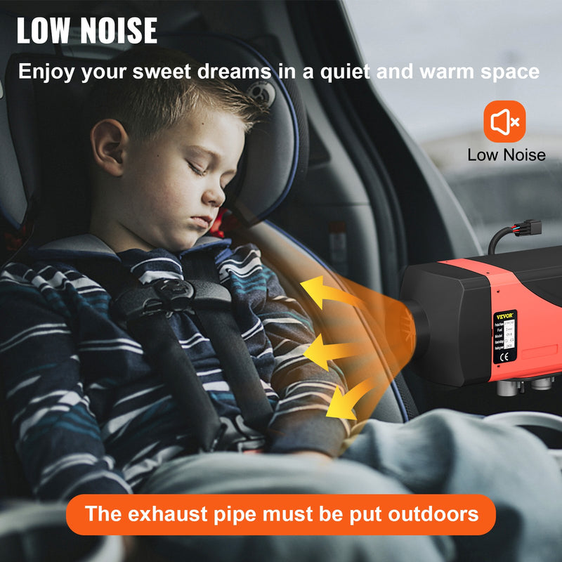 12V 2KW dīzeļa gaisa sildītājs garažām,treileriem, kemperiem, kravas automašīnām, laivām – 2000W ar skaņas slāpētāju(zemāk pilns apraksts)