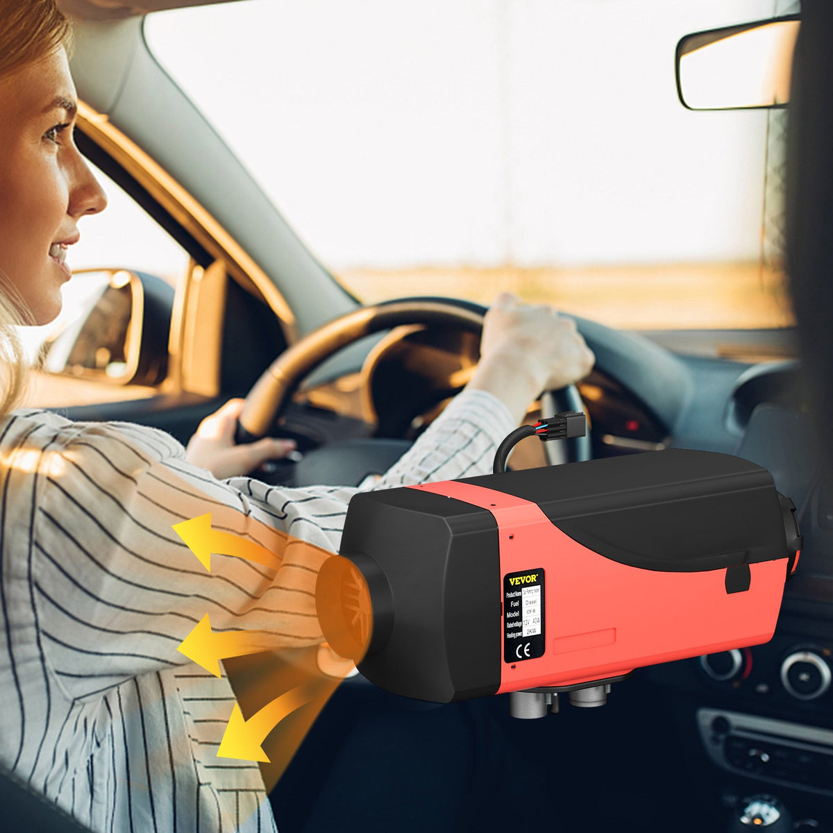 12V 2 kW VEVOR sisseehitatav diiselküttekeha – summuti, garaažile ja haagissuvilale