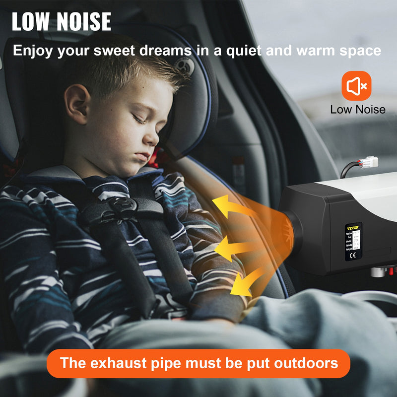 12V 8kW VEVOR dīzeļa autonomais gaisa sildītājs stāvvietas sildītājs, 12V dīzeļa degvielas sildītājs ar LCD slēdzi un tālvadības pulti automašīnām, RV, laivām, autobusiem, kemperiem un citiem