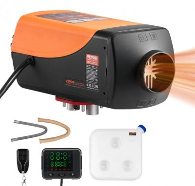 VEVOR dīzeļdegvielas gaisa sildītājs 5–8 kW, DC 12 V, ar tālvadības pulti un krāsu digitālo displeju, 10 L degvielas tvertne, zems trokšņa līmenis, balss paziņojumi, paredzēts kemperiem, kravas automobiļiem, laivām un piekabēm