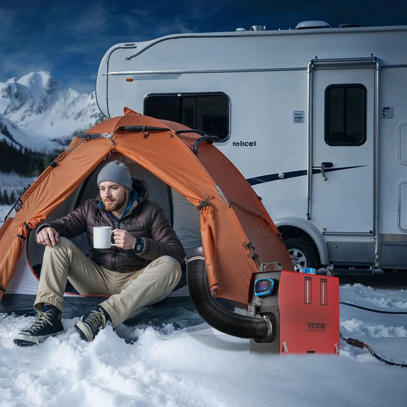 Dīzeļdegvielas gaisa sildītājs 8 kW 12-24 V ar LCD slēdzi