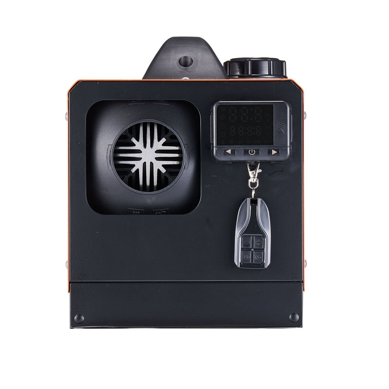 Dīzeļdegvielas gaisa sildītājs 8 kW, DC 12-24 V, portatīvs ātrās uzsildes sildītājs ar tālvadības pulti un kvadrātveida krāsainu digitālo displeju, zema trokšņa līmeņa, piemērots kemperiem, kravas automašīnām, laivām un piekabēm