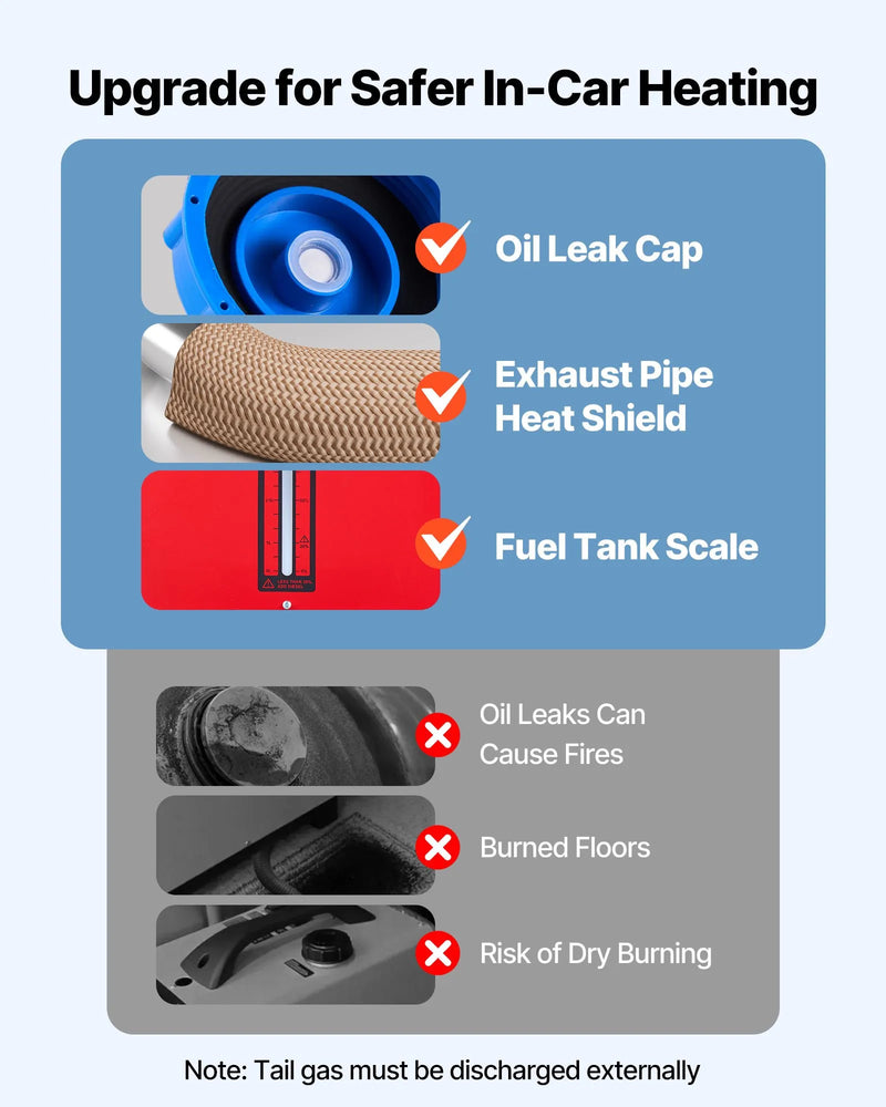 VEVOR dīzeļdegvielas gaisa sildītājs 8 kW, 12-24 V, ar melnu LCD vadības paneli un tālvadības pulti, ātrās uzsildīšanas un priekšsildīšanas funkcija, zems trokšņa līmenis, piemērots kemperiem, kravas auto, furgoniem, piekabēm un laivām