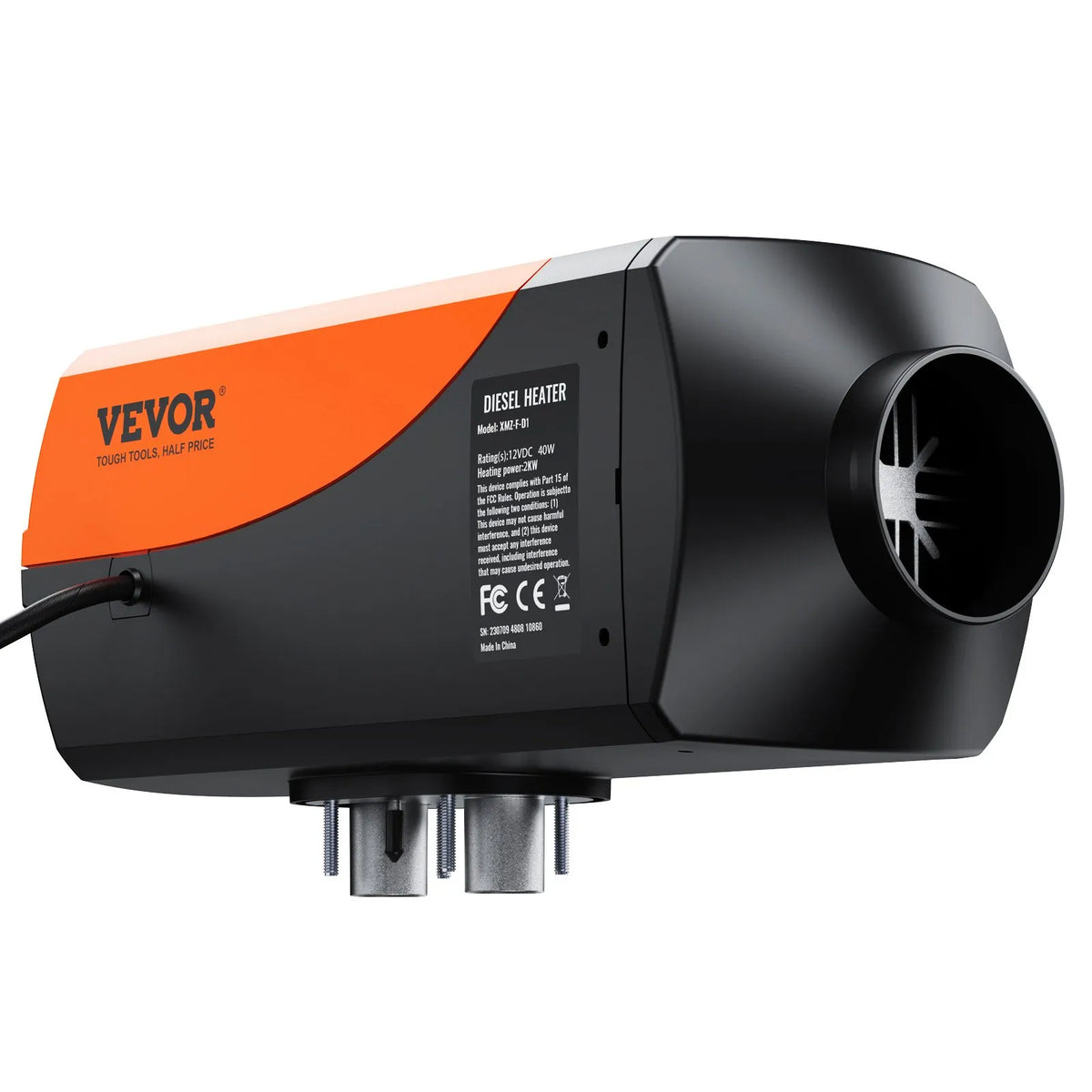 12V 2 kW VEVOR Built-in Diesel Heater – Bluetooth App, Remote Control, LCD
