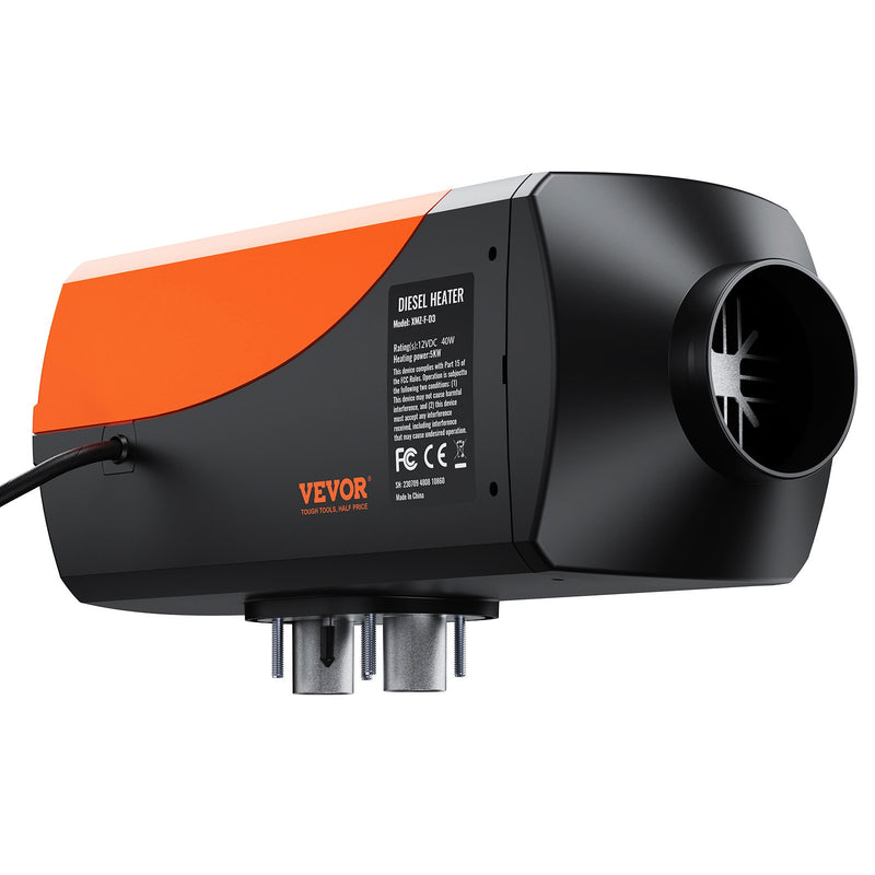 12V 5kW VEVOR dīzeļdegvielas gaisa sildītājs ar Bluetooth lietotni un LCD displeju automašīnām, autobusiem, treileriem un iekštelpām