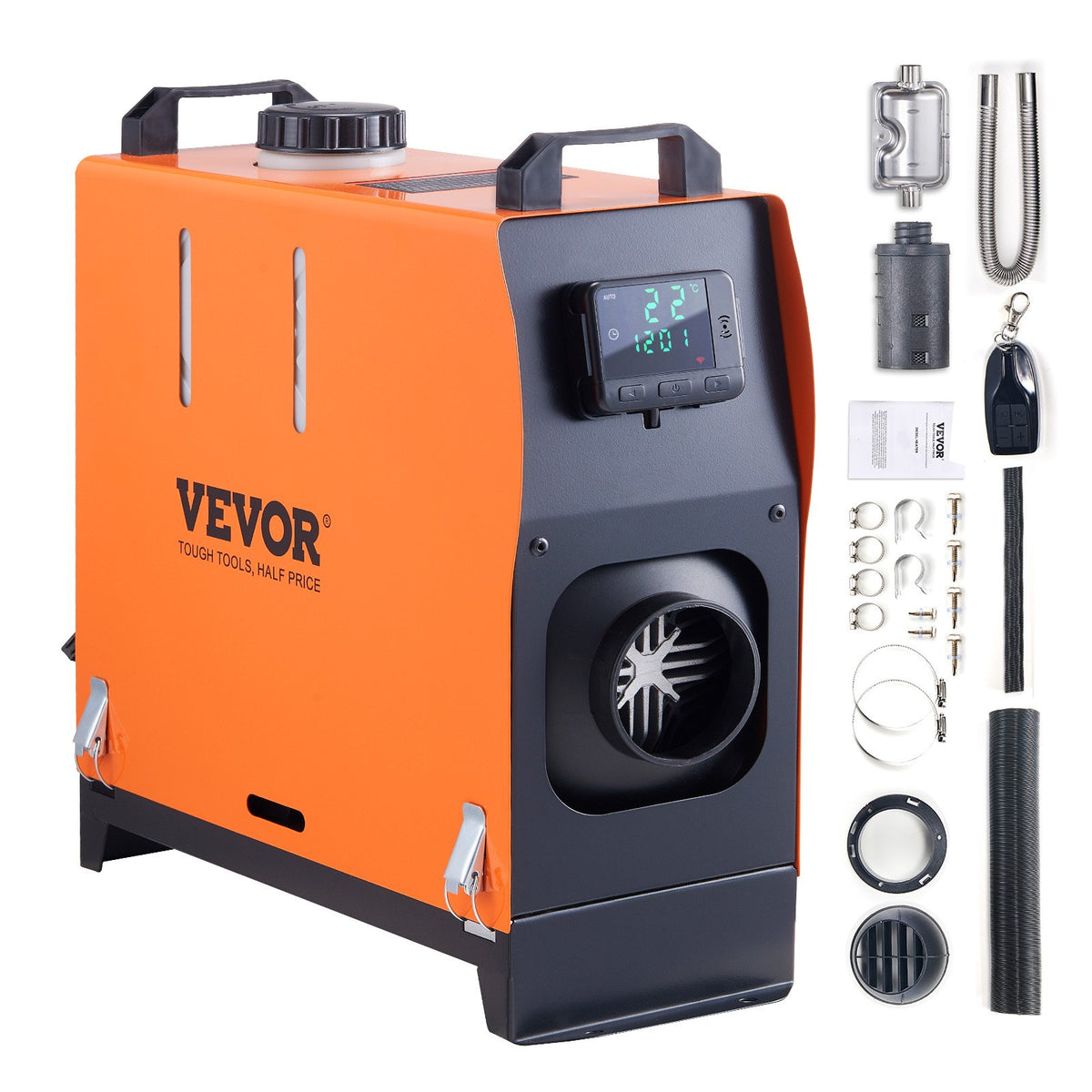 12V 5 kW VEVOR Diesel Heater All-in-One – LCD, Remote Control