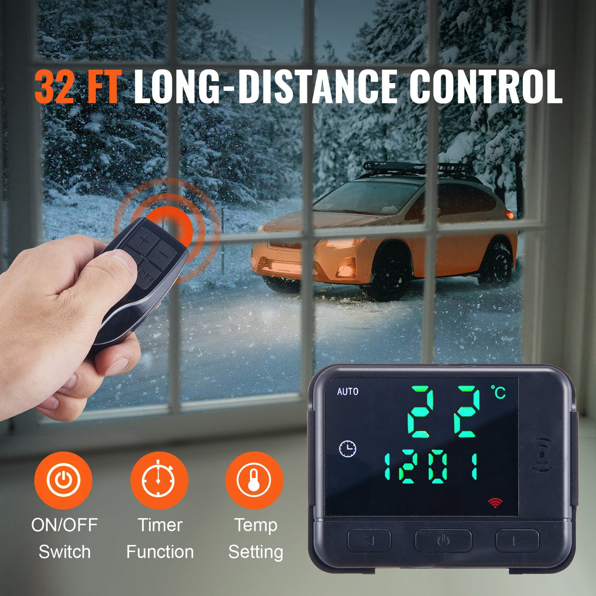 12V 5 kW VEVOR Diesel Heater All-in-One – LCD, Remote Control