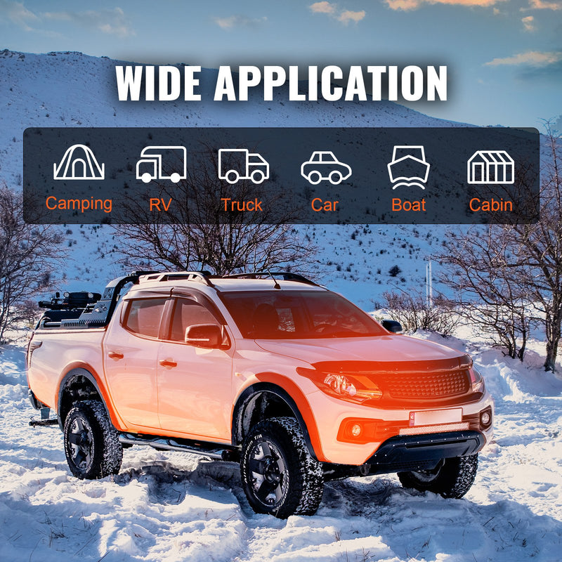 12V 8 kW VEVOR Dīzeļa gaisa sildītājs All-in-one ar Bluetooth lietotni un LCD displeju automašīnām, dzīvojamajiem furgoniem un iekštelpām