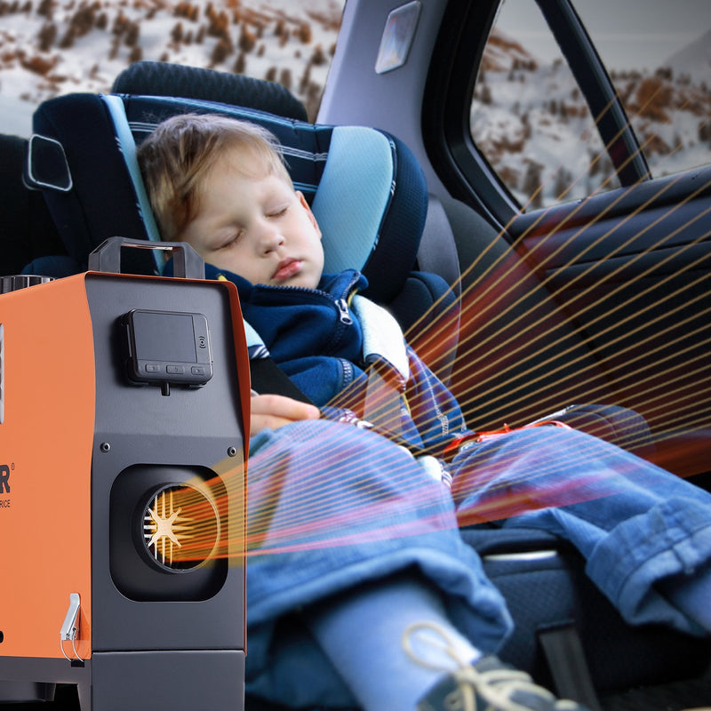 12V 8 kW VEVOR Dīzeļa gaisa sildītājs All-in-one ar LCD tālvadības pulti automašīnām, dzīvojamajiem furgoniem un iekštelpām