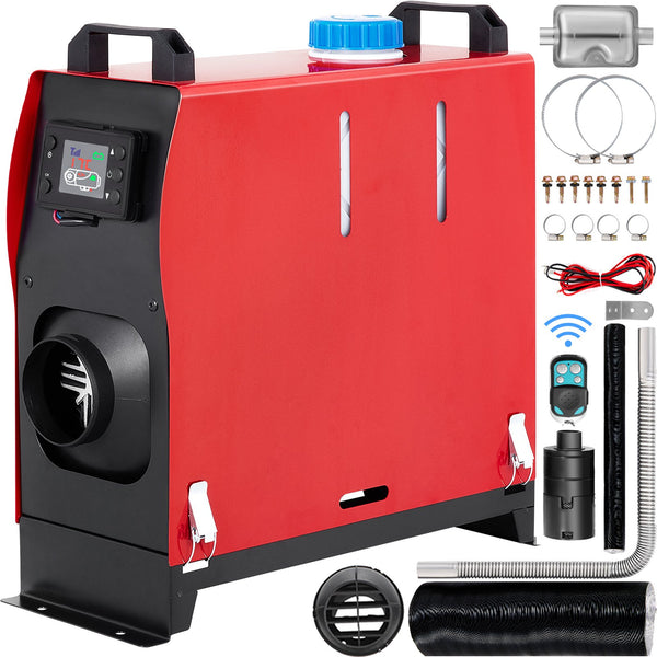 12V 8kW Dīzeļa Gaisa Sildītājs ar LCD Slēdzi un Skaņas Slāpētāju RV, Kravas Automašīnām_zemāk papildus apraksts