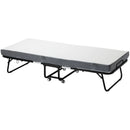 VEVOR salokāma viesu gulta 78,7 x 190,5 cm ar 10,2 cm atmiņas putu matraci, vienguļamā pārvietojamā gulta ar izturīgu metāla rāmi pieaugušajiem - ZEMLETES.LV