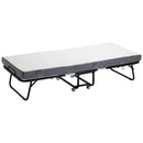 VEVOR salokāma viesu gulta 78,7 x 190,5 cm ar 10,2 cm atmiņas putu matraci, vienguļamā pārvietojamā gulta ar izturīgu metāla rāmi pieaugušajiem - ZEMLETES.LV