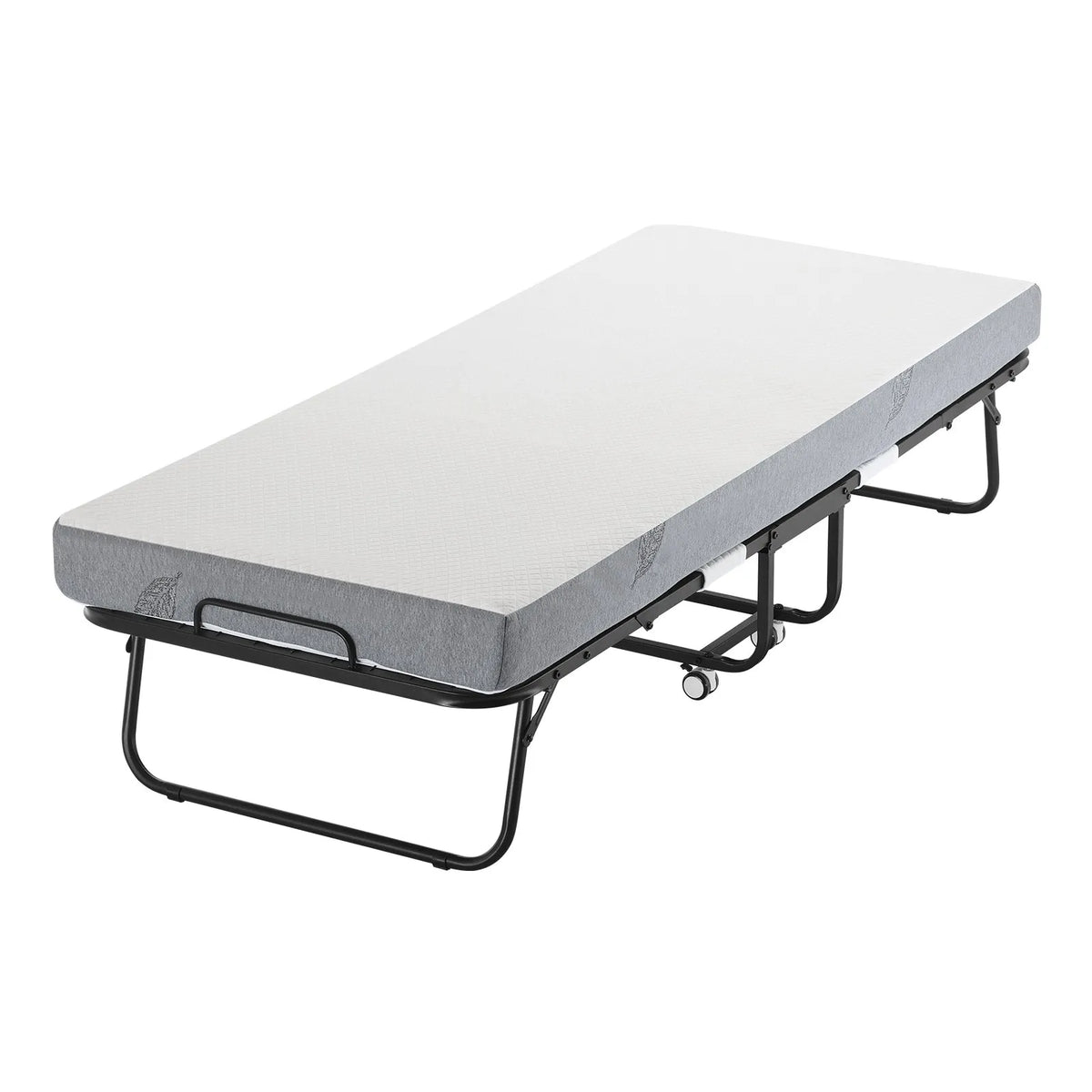 VEVOR salokāma viesu gulta 78,7 x 190,5 cm ar 12,7 cm atmiņas putu matraci, vienguļamā pārvietojamā gulta ar izturīgu metāla rāmi pieaugušajiem - ZEMLETES.LV