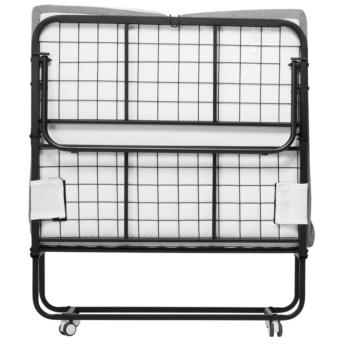 VEVOR salokāma viesu gulta 96,5 x 190,5 cm ar 10,2 cm atmiņas putu matraci, vienguļamā pārvietojamā gulta ar izturīgu metāla rāmi pieaugušajiem - ZEMLETES.LV