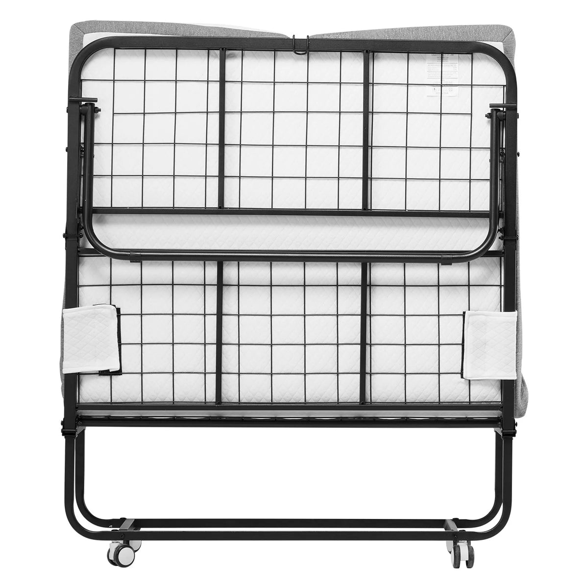 VEVOR salokāma viesu gulta 96,5 x 190,5 cm ar 12,7 cm atmiņas putu matraci, vienguļamā pārvietojamā gulta ar izturīgu metāla rāmi pieaugušajiem - ZEMLETES.LV