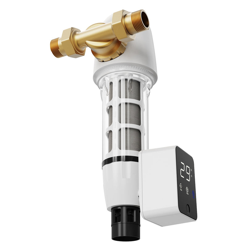 VEVOR 40 µm spin-down nogulšņu filtrs, 25,4 mm G-M + 31,75 mm G-M, 8 m³/h, urbumu un mājas ūdens filtrācijai